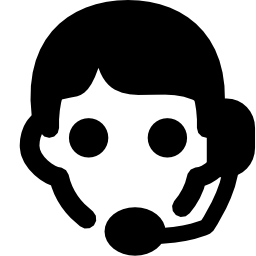 A simplistic depiction of a head wearing a headset to represent Customer Service
